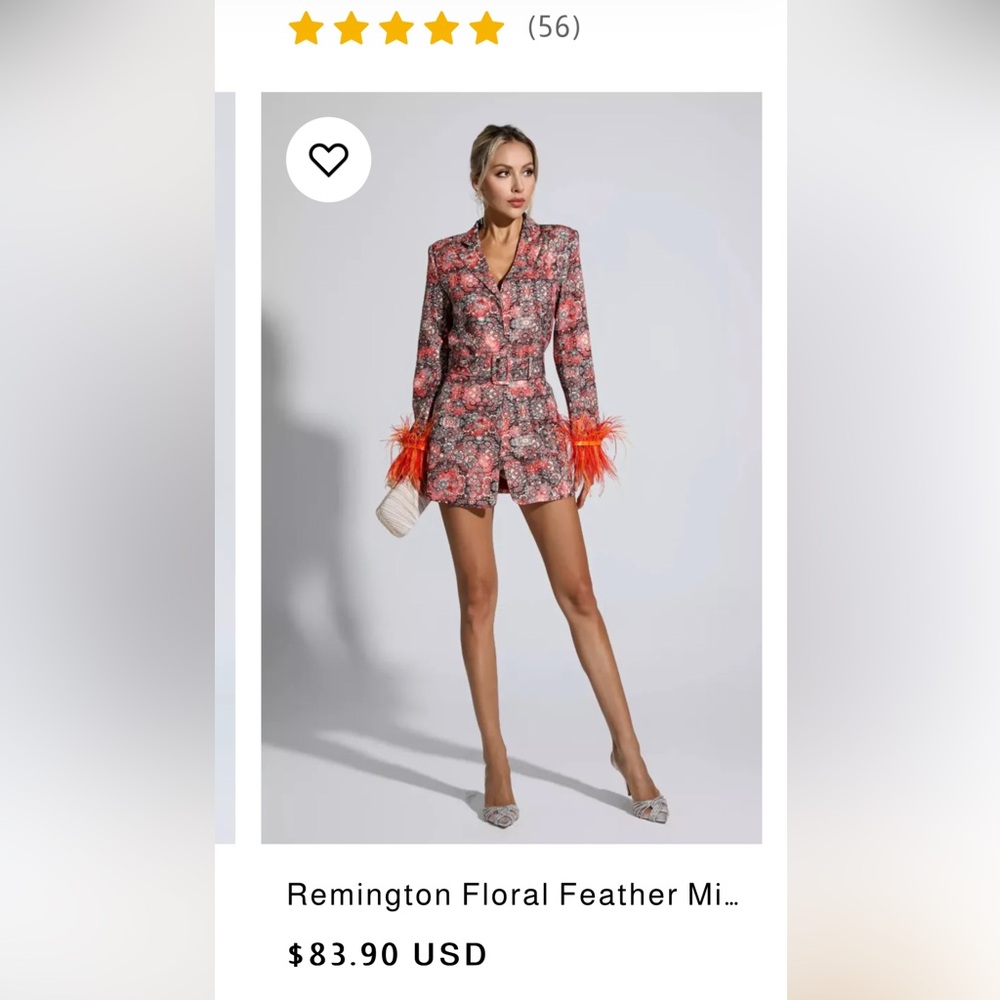 Orange beautiful blazer with faux